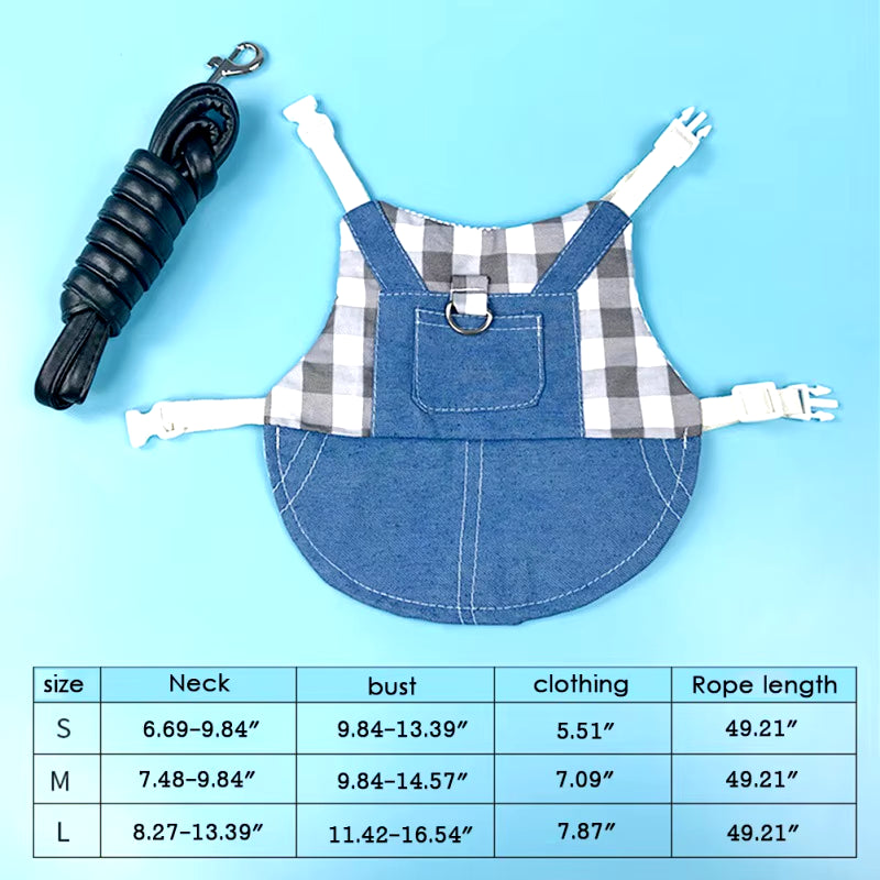 Small Pet Clothing Leash Jumper Hoodie Suspenders Jeans Dutch Pig Lop Rabbit Cavy Hamster Collars Outdoor Pets Harness Supplies